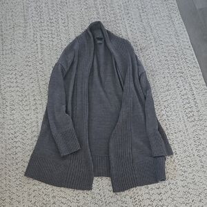 Ann Taylor Cozy Gray Knit Cardigan